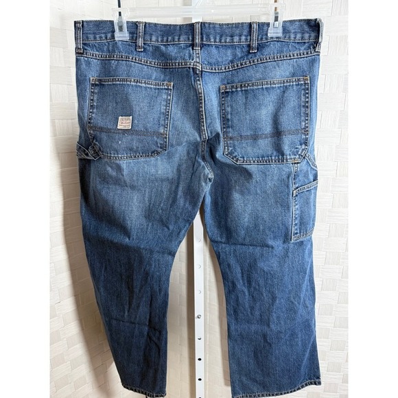 Old Navy Mens Workwear Carpenter Jeans Blue Denim Size 38x30 - Picture 2 of 8